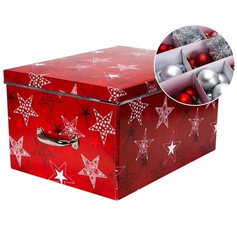 metal christmas box decorations|boxes for storing christmas decorations.